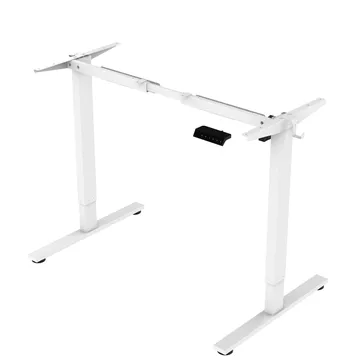 Skrivebord HOME4YOU Ergo Fit med 1 motor 120x60x71,5-116 cm Eg/hvid - Eg/hvid - Møbler - Borde - Kontorbord - Skrivebord - hæve-sænke-bord