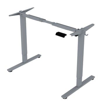 Skrivebord HOME4YOU Ergo Fit med 1 motor 120x60x71,5-116 cm Hvid/sølvgrå - Hvid/sølvgrå - Møbler - Borde - Kontorbord - Skrivebord - hæve-sænke-bord