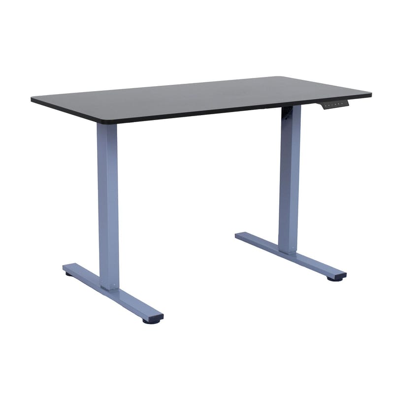 Skrivebord HOME4YOU Ergo Fit med 1 motor 120x60x71,5-116 cm Sort/sølvgrå, Sort/sølvgrå