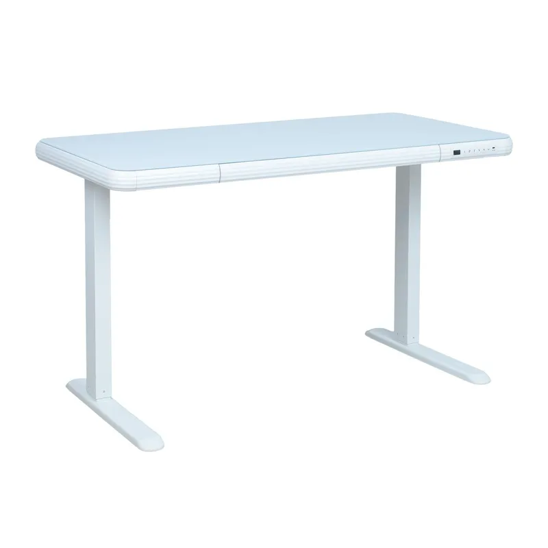 Skrivebord HOME4YOU Ergo Fit med 1 motor 122x62x73,5-118 cm Hvid - Hvid - Møbler - Borde - Kontorbord - Skrivebord - hæve-sænke-bord