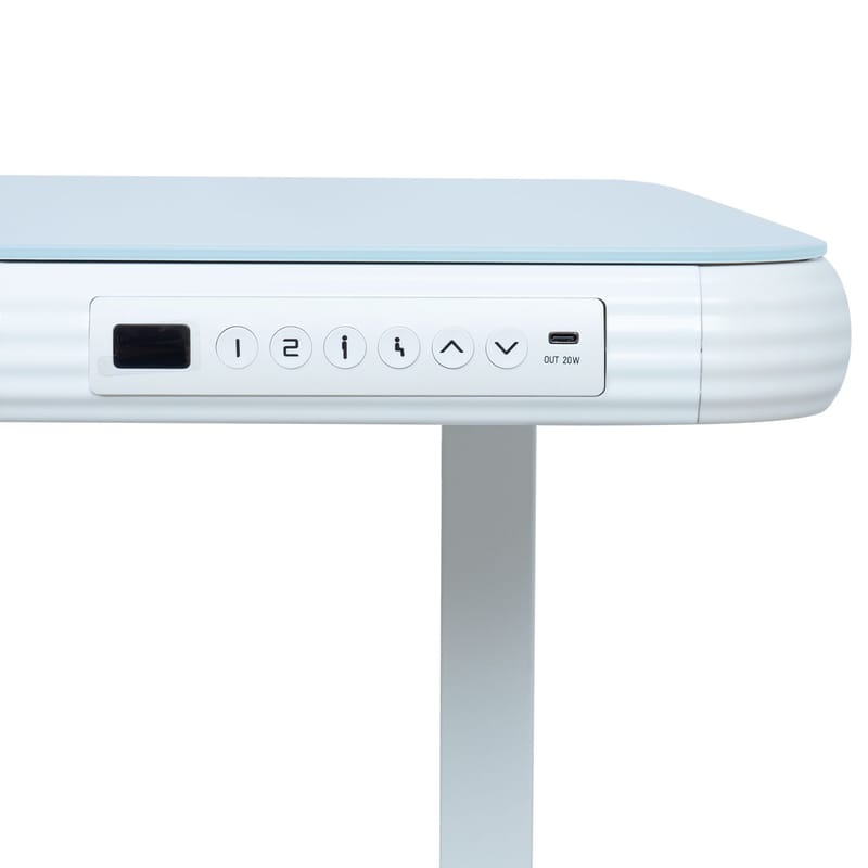 Skrivebord HOME4YOU Ergo Fit med 1 motor 122x62x73,5-118 cm Hvid - Hvid - Møbler - Borde - Kontorbord - Skrivebord - hæve-sænke-bord