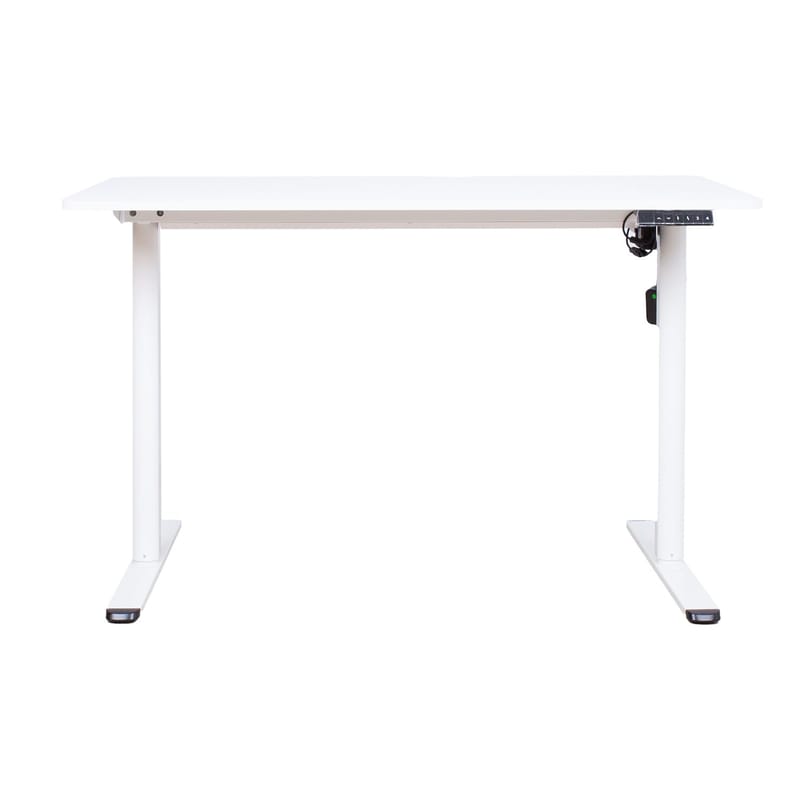 Skrivebord HOME4YOU Ergo Light med 1 motor 120x60x72,5-117,5 cm Hvid - Hvid - Møbler - Borde - Kontorbord - Skrivebord - hæve-sænke-bord
