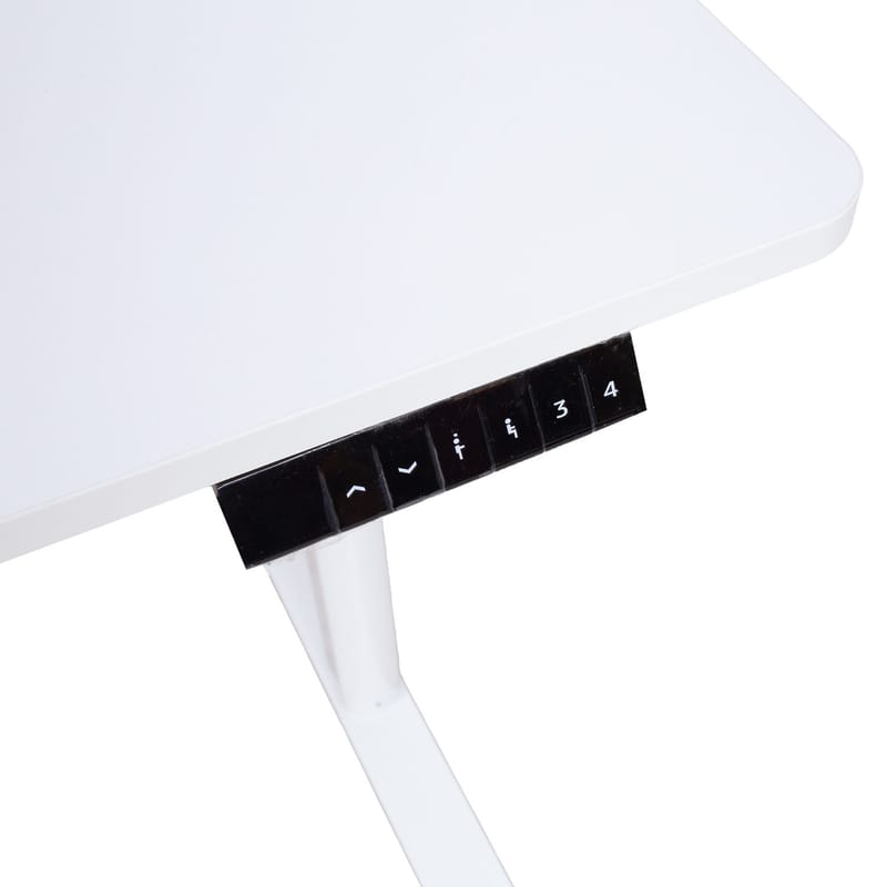 Skrivebord HOME4YOU Ergo Light med 1 motor 120x60x72,5-117,5 cm Hvid - Hvid - Møbler - Borde - Kontorbord - Skrivebord - hæve-sænke-bord