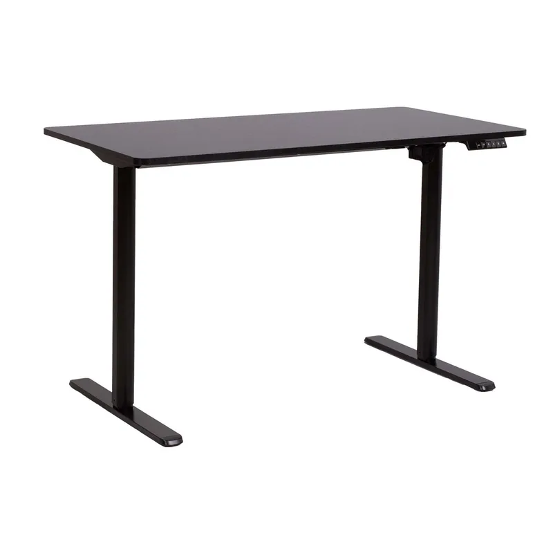 Skrivebord HOME4YOU Ergo Light med 1 motor 120x60x72,5-117,5 cm Sort, Sort