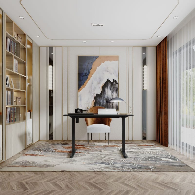 Skrivebord HOME4YOU Ergo Light med 1 motor 120x60x73-118 cm Hvid - hvid - Møbler - Borde - Kontorbord - Skrivebord - hæve-sænke-bord