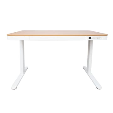Skrivebord HOME4YOU Ergo med 1 motor 120x60x72-121 cm Eg/Hvid - eg/hvid - Møbler - Borde - Kontorbord - Skrivebord - hæve-sænke-bord