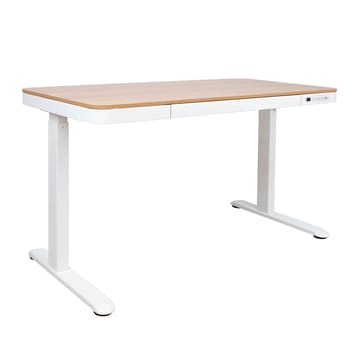 Skrivebord HOME4YOU Ergo med 1 motor 120x60x72-121 cm Eg/Hvid - eg/hvid - Møbler - Borde - Kontorbord - Skrivebord - hæve-sænke-bord