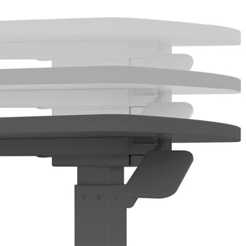 Skrivebord HOME4YOU Ergo med ét ben 70x40x67,5-106 cm manuel, sort - sort - Møbler - Borde - Kontorbord - Skrivebord - hæve-sænke-bord