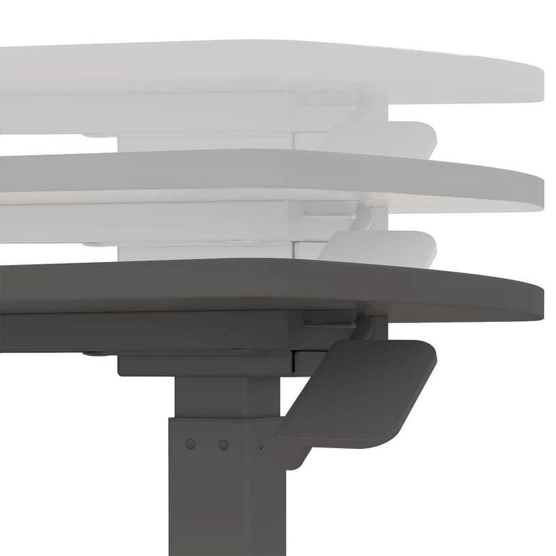 Skrivebord HOME4YOU Ergo med ét ben 70x40x67,5-106 cm manuel, sort - sort - Møbler - Borde - Kontorbord - Skrivebord - hæve-sænke-bord