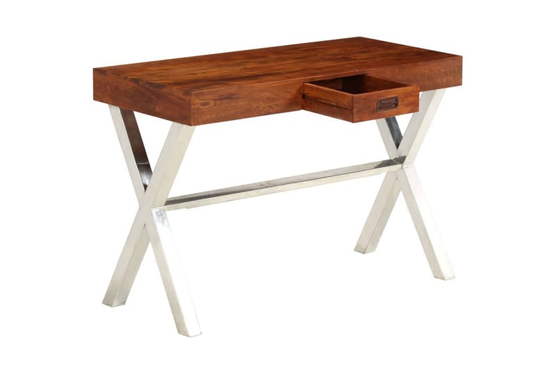 Skrivebord I Akacie Sheeshamfinish 110 X 50 X 76 Cm - Brun - Møbler - Borde - Kontorbord - Skrivebord