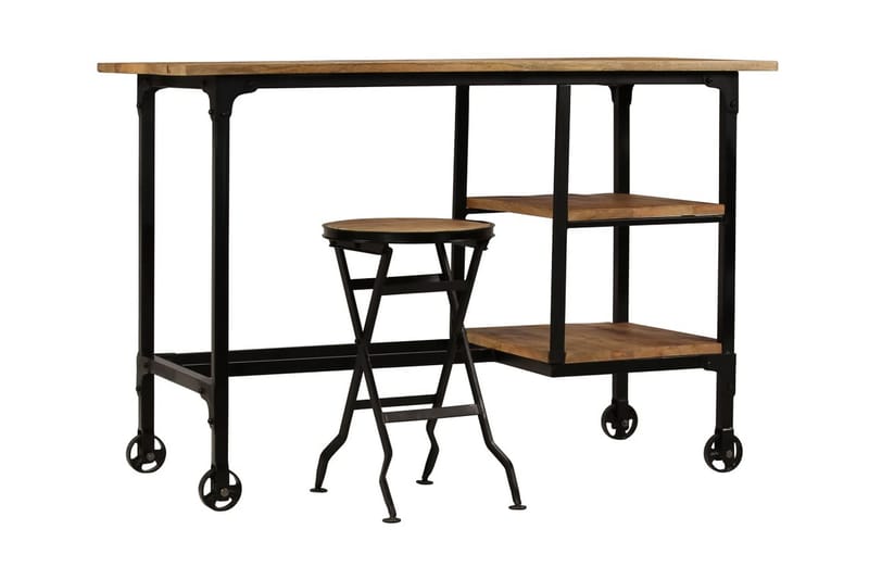 Skrivebord m Taburet Mango 115 X 50 X 76 Cm - Brun - Møbler - Borde - Kontorbord - Skrivebord