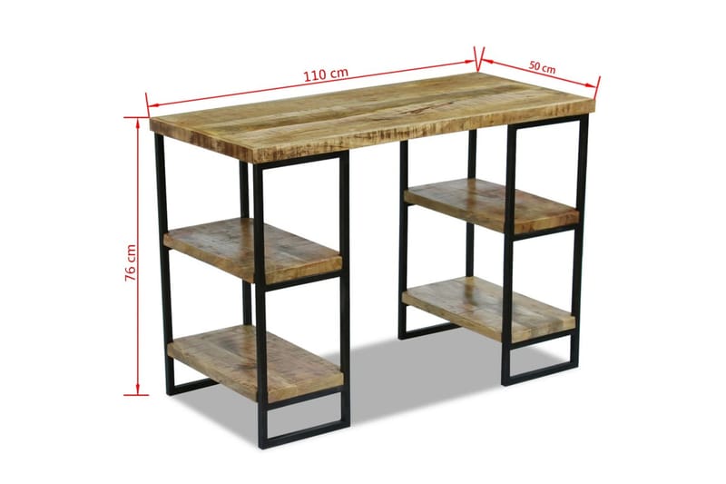 Skrivebord Mangotræ 110 X 50 X 76 Cm - Brun - Møbler - Borde - Kontorbord - Skrivebord