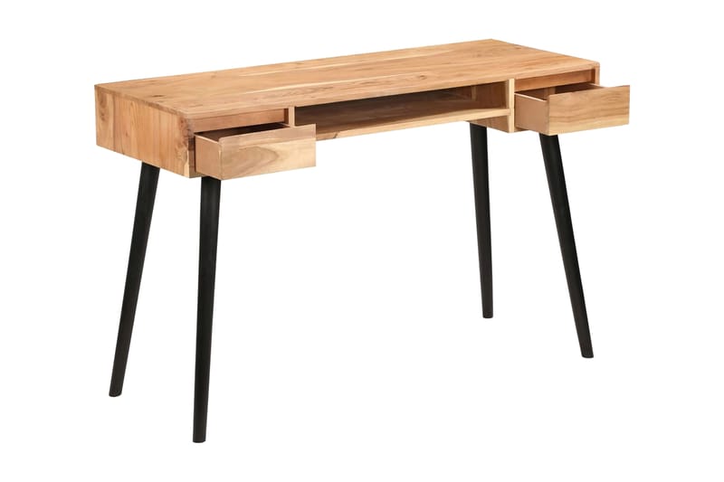 Skrivebord Massivt Akacietræ 118 X 45 X 76 Cm - Brun - Skrivebord