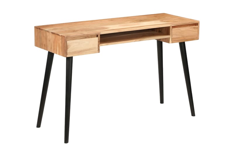 Skrivebord Massivt Akacietræ 118 X 45 X 76 Cm - Brun - Skrivebord