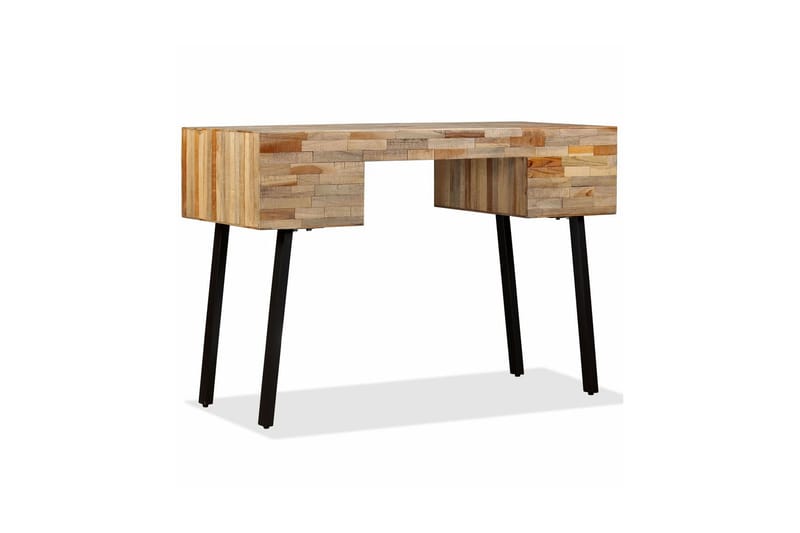 Skrivebord Massivt Genbrugsteak 110 X 50 X 76 Cm - Flerfarvet - Møbler - Borde - Kontorbord - Skrivebord