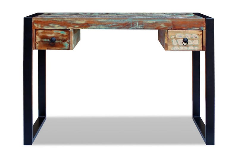 Skrivebord Massivt Genbrugstræ - Flerfarvet - Møbler - Borde - Kontorbord - Skrivebord