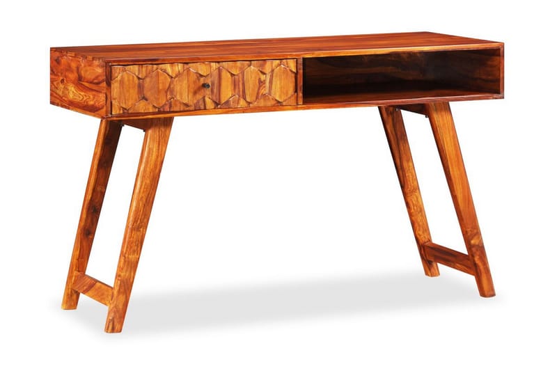 Skrivebord Massivt Sheeshamtræ 118 X 50 X 76 Cm - Brun - Møbler - Borde - Kontorbord - Skrivebord