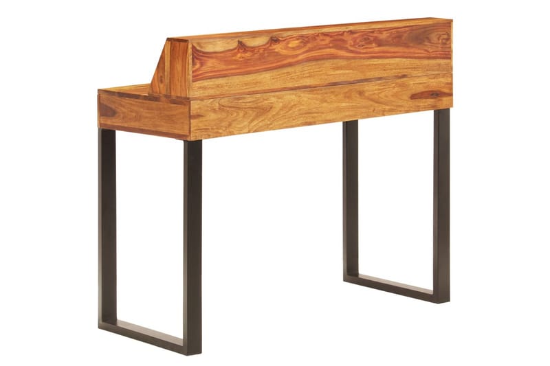 Skrivebord Massivt Sheeshamtræ Og Stål 110 X 50 X 94 Cm - Brun - Møbler - Borde - Kontorbord - Skrivebord