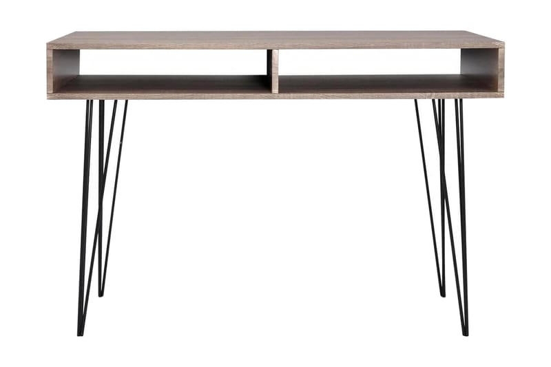 Skrivebord Med 2 Rum Grå - Flerfarvet - Møbler - Borde - Kontorbord - Skrivebord