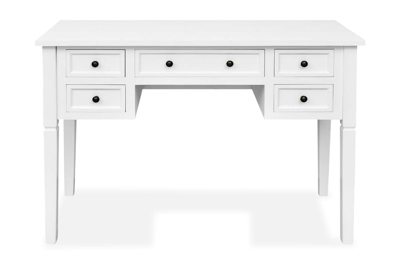Skrivebord Med Fem Skuffer Hvid - Hvid - Møbler - Borde - Kontorbord - Skrivebord