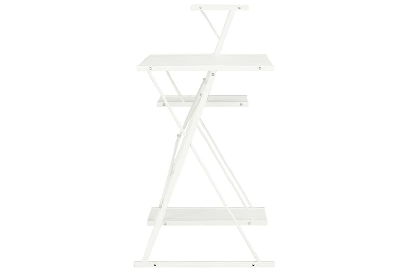 Skrivebord med hylde 116 x 50 x 93 cm hvid - Hvid - Møbler - Borde - Kontorbord - Skrivebord