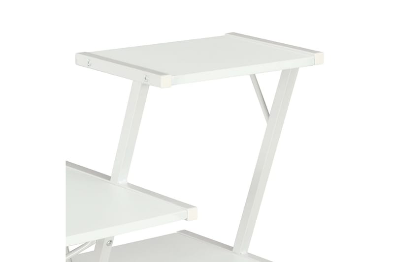 Skrivebord med hylde 116 x 50 x 93 cm hvid - Hvid - Møbler - Borde - Kontorbord - Skrivebord