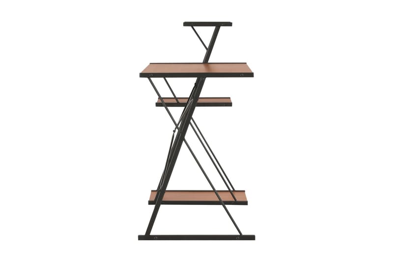 Skrivebord med hylde 116 x 50 x 93 cm sort og brun - Sort - Møbler - Borde - Kontorbord - Skrivebord
