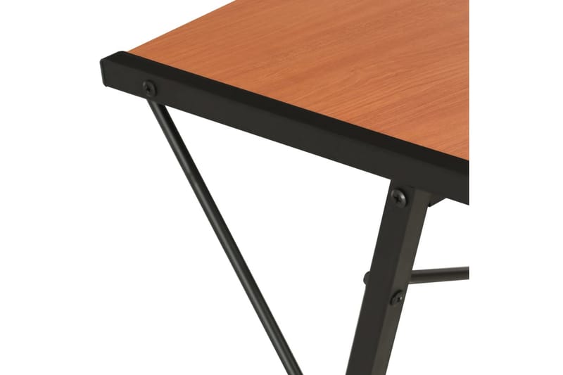 Skrivebord med hylde 116 x 50 x 93 cm sort og brun - Sort - Skrivebord