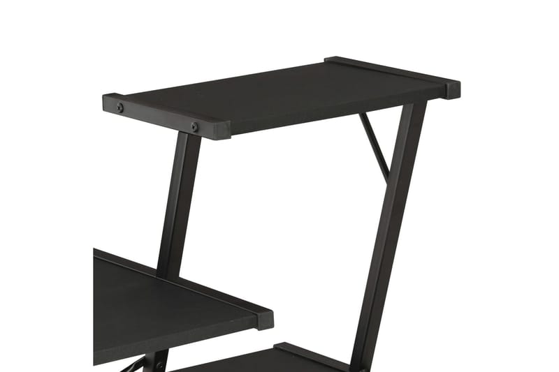 Skrivebord med hylde 116 x 50 x 93 cm sort - Sort - Møbler - Borde - Kontorbord - Skrivebord