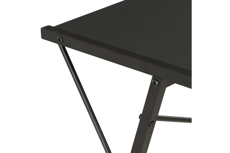 Skrivebord med hylde 116 x 50 x 93 cm sort - Sort - Skrivebord