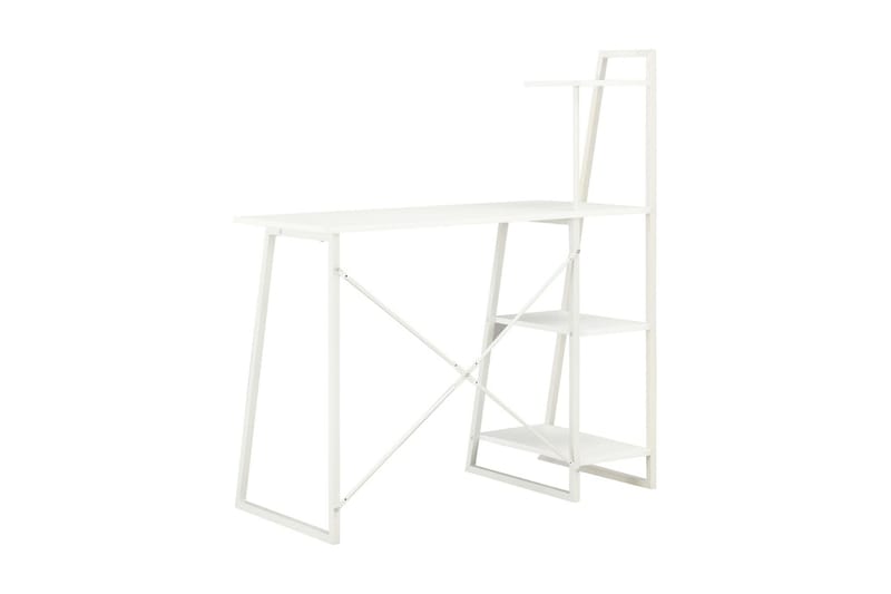 Skrivebord med hylder 102 x 50 x 117 cm hvid - Hvid - Møbler - Borde - Kontorbord - Skrivebord