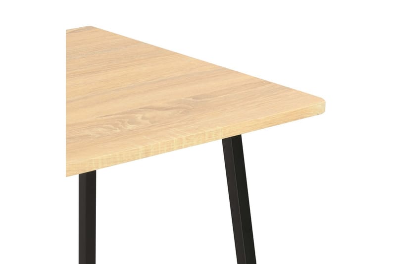 Skrivebord med hylder 102 x 50 x 117 cm sort og eg - Brun - Møbler - Borde - Kontorbord - Skrivebord