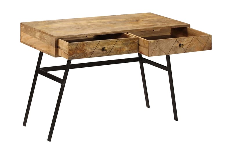 Skrivebord Med Skuffer Massivt Mangotræ 110 X 50 X 76 Cm - Brun - Møbler - Borde - Kontorbord - Skrivebord