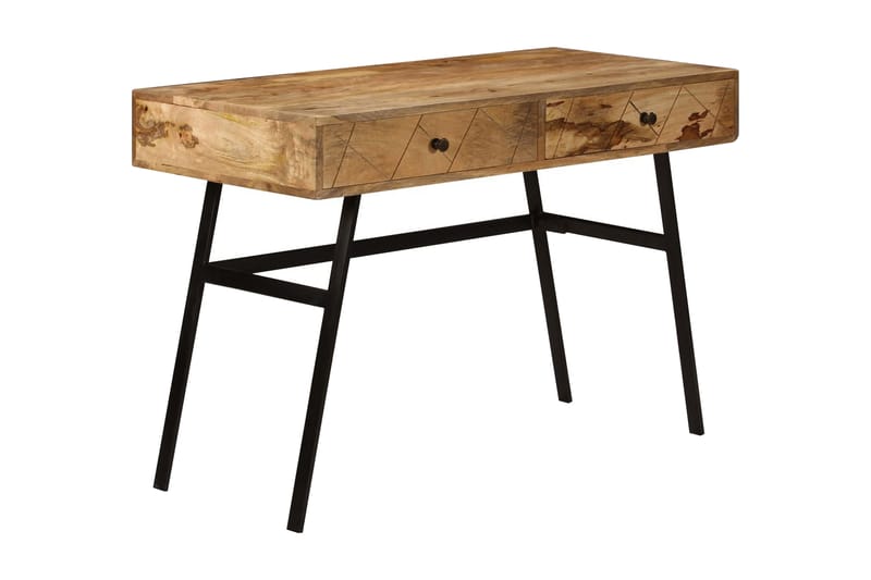 Skrivebord Med Skuffer Massivt Mangotræ 110 X 50 X 76 Cm - Brun - Møbler - Borde - Kontorbord - Skrivebord