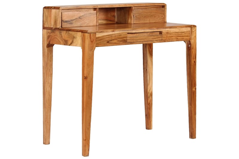 Skrivebord Med Skuffer Massivt Træ 88 X 50 X 90 Cm - Brun - Møbler - Borde - Kontorbord - Skrivebord