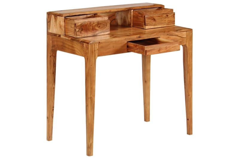 Skrivebord Med Skuffer Massivt Træ 88 X 50 X 90 Cm - Brun - Møbler - Borde - Kontorbord - Skrivebord