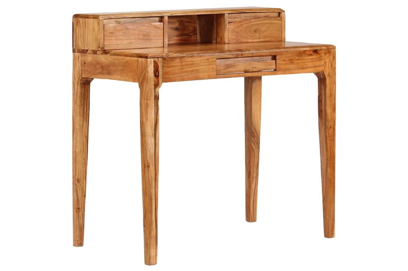 Skrivebord Med Skuffer Massivt Træ 88 X 50 X 90 Cm - Brun - Møbler - Borde - Kontorbord - Skrivebord