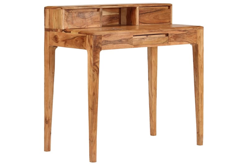 Skrivebord Med Skuffer Massivt Træ 88 X 50 X 90 Cm - Brun - Møbler - Borde - Kontorbord - Skrivebord