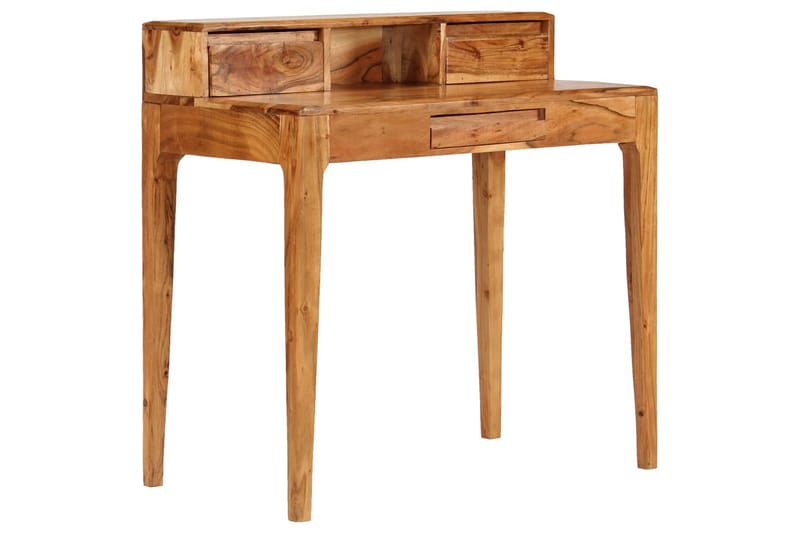 Skrivebord Med Skuffer Massivt Træ 88 X 50 X 90 Cm - Brun - Møbler - Borde - Kontorbord - Skrivebord