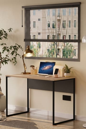 Skrivebord Skye Decor Bren (100 x 75 x 55 cm) Eg Antracit - Eg/Antracit - Møbler - Borde - Kontorbord - Skrivebord