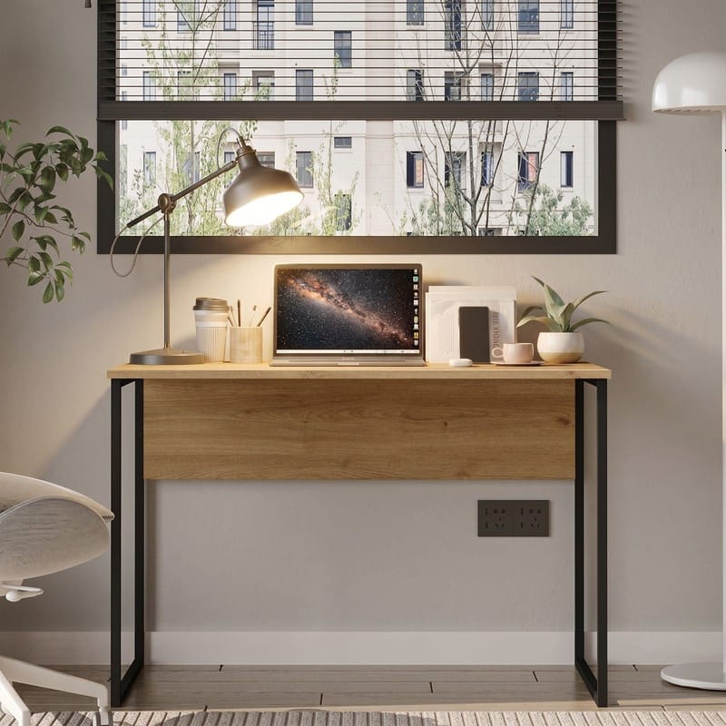 Skrivebord Skye Decor Bren (100 x 75 x 55 cm) Eg - Eg - Møbler - Borde - Kontorbord - Skrivebord