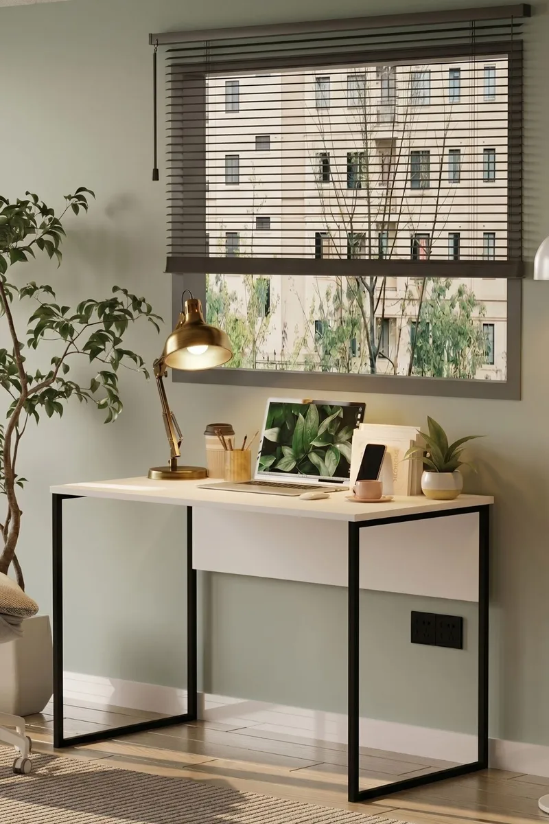 Skrivebord Skye Decor Bren (100 x 75 x 55 cm) Hvid - Hvid - Møbler - Borde - Kontorbord - Skrivebord