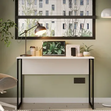 Skrivebord Skye Decor Bren (100 x 75 x 55 cm) Hvid - Hvid - Møbler - Borde - Kontorbord - Skrivebord