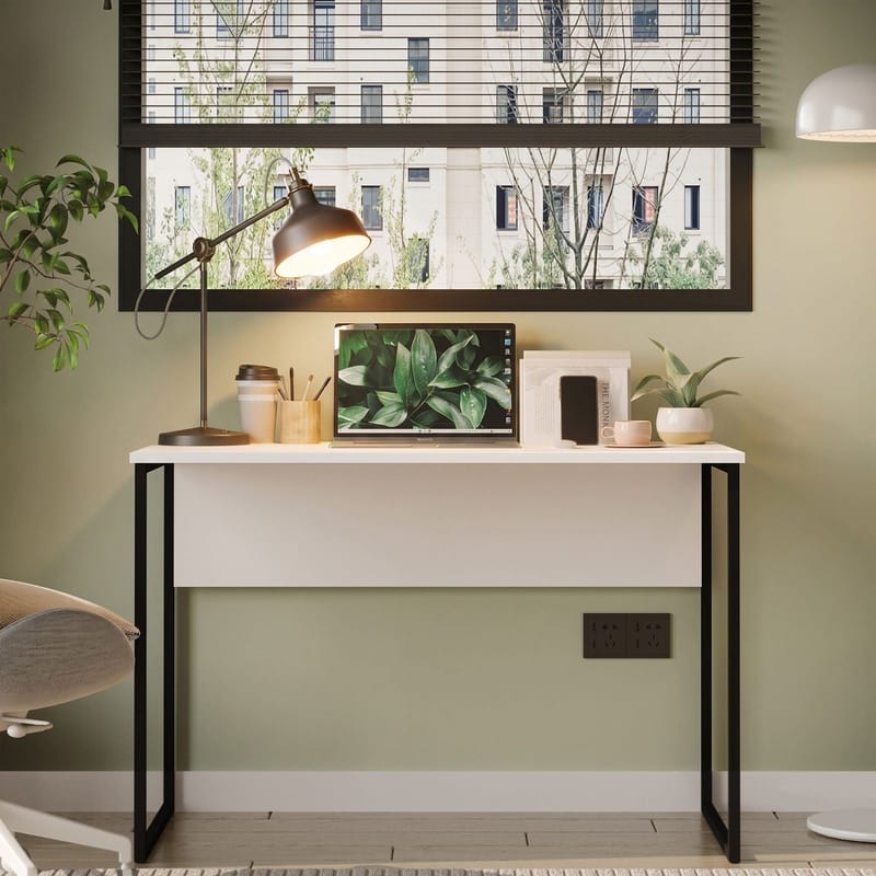 Skrivebord Skye Decor Bren (100 x 75 x 55 cm) Hvid - Hvid - Møbler - Borde - Kontorbord - Skrivebord