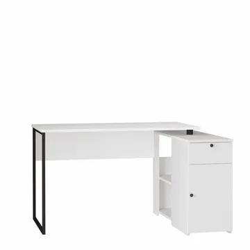 Skrivebord Skye Decor Cleo Shelf (129,8 x 70 x 90 cm) Hvid - Hvid - Møbler - Borde - Kontorbord - Skrivebord