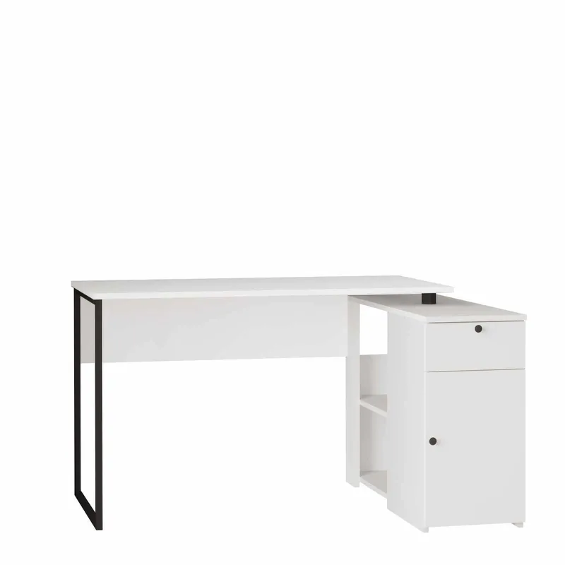 Skrivebord Skye Decor Cleo Shelf (129,8 x 70 x 90 cm) Hvid, Hvid