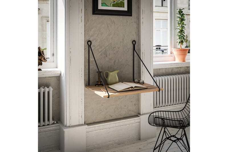 Sotinge Vægskrivebord 70 cm - Brun - Møbler - Borde - Kontorbord - Skrivebord