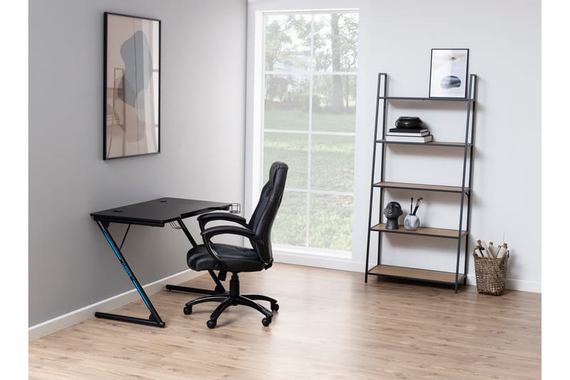 Starner Skrivebord 100 cm med Kopholder + Headsetholder - Sort/Mat Sort - Møbler - Borde - Kontorbord - Skrivebord