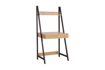 Stepan Skrivebord 74 cm med Opbevaring Hylde - Brun/Træ/Natur - Møbler - Borde - Kontorbord - Skrivebord