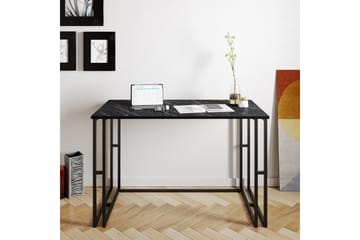 Stodene Skrivebord 120 cm Marmormønster - Sort - Møbler - Borde - Kontorbord - Skrivebord